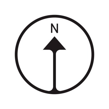 Mimari kuzey oku ve pusula ana hatlı vektörü