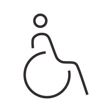 Engelli Simgesi İzole Edilmiş Çizgiyi Pasifleştir