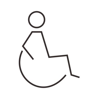 Engelli Simgesi İzole Edilmiş Çizgiyi Pasifleştir