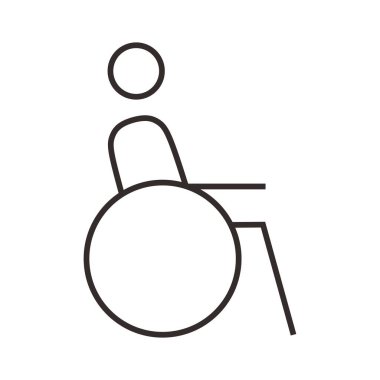 Engelli Simgesi İzole Edilmiş Çizgiyi Pasifleştir