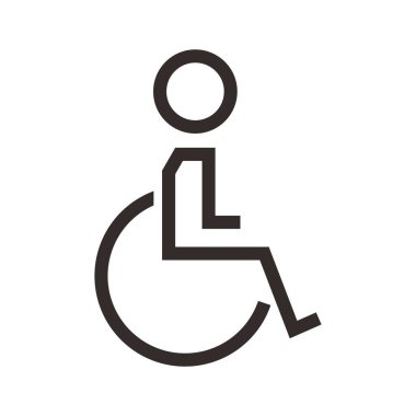 Engelli Simgesi İzole Edilmiş Çizgiyi Pasifleştir