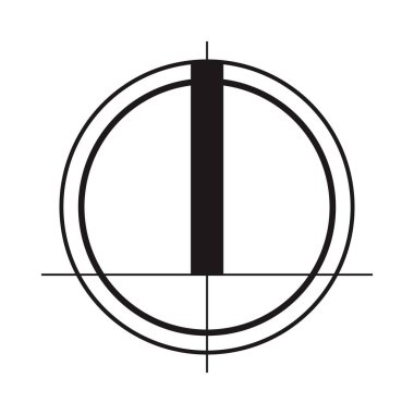 Mimari kuzey oku ve pusula ana hatlı vektörü