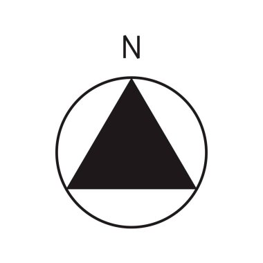 Mimari kuzey oku ve pusula ana hatlı vektörü