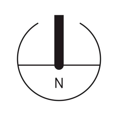 Mimari kuzey oku ve pusula ana hatlı vektörü