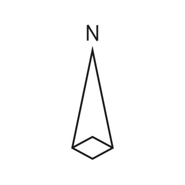 Mimari kuzey oku ve pusula ana hatlı vektörü