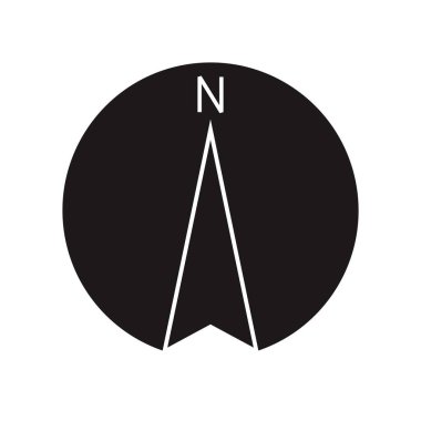 Mimari kuzey oku ve pusula ana hatlı vektörü