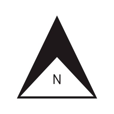 Mimari kuzey oku ve pusula ana hatlı vektörü