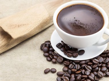 Bir fincan kahve, yakın plan kahve ve sıcak kahve..