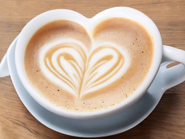 Bir fincan kahve ve kahve çekirdeği.