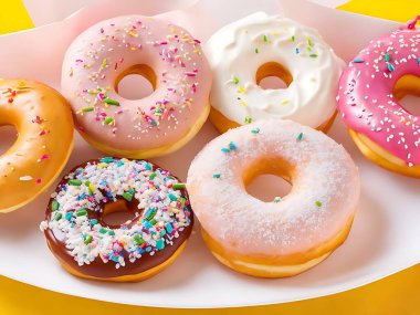 Lezzetli çörekler üst görünüm arka planı