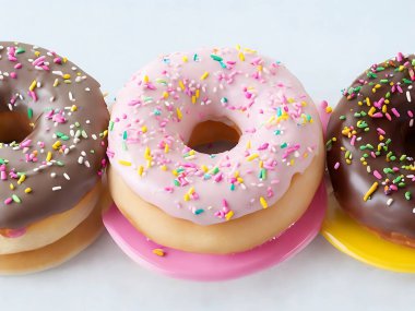 Lezzetli çörekler üst görünüm arka planı