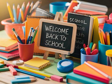 Okul Malzemeleri Okul Bileşimi Ai Üretkenliğine Hoşgeldiniz