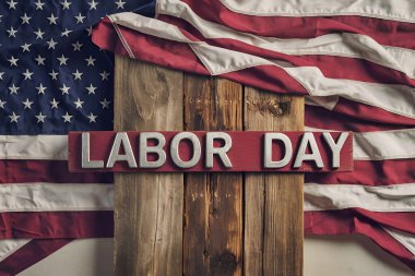 Sözcükler, tahta bir yüzeyde gümüş metal harflerle işgünü düzenlenir. Ai üretken