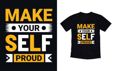 Motivasyonel tipografi t-shirt tasarımı