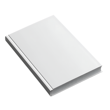 Şeffaf bir arkaplanda izole edilmiş, boş beyaz bir kitabın yüksek kaliteli görüntüsü. Bu, tasarımcılar için temiz ve kişiselleştirilebilir bir kitap modeline ihtiyaç duyan değerli bir mal..