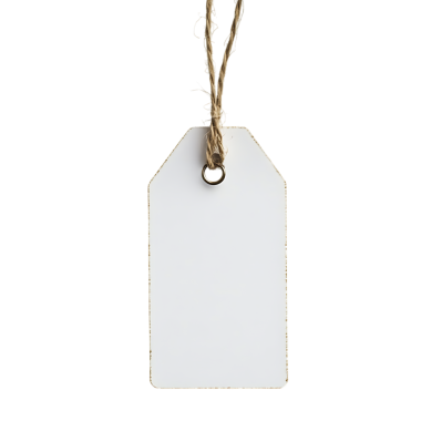 Bu resim boş bir hediye etiketi içerir, kendi metin veya tasarımınızı eklemek için mükemmeldir. Etiket şeffaf bir arkaplanda izole edilmiş, tasarımcıların kolayca projelerine dahil etmeleri gereken değerli bir özellik..