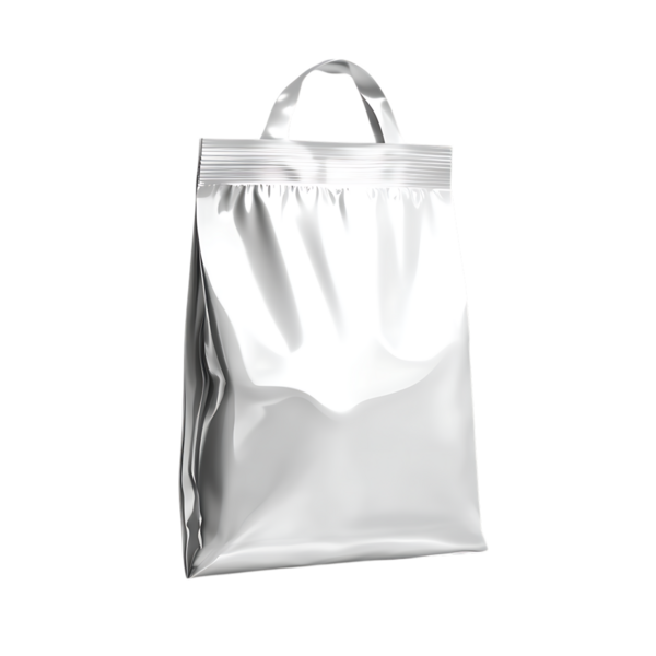 Bu resim, şeffaf bir arkaplanda izole edilmiş boş bir gümüş folyo alışveriş çantasının gerçekçi bir üç boyutlu görüntüsünü içeriyor. Bu tasarımcılar için değerli bir şey. Temiz ve kaliteli bir makete ihtiyaçları var..