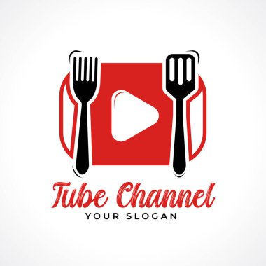 Yemek Kanalı Logosu tasarım şablonu
