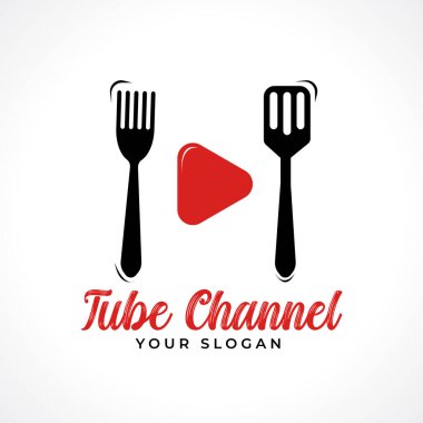 Yemek Kanalı Logosu tasarım şablonu