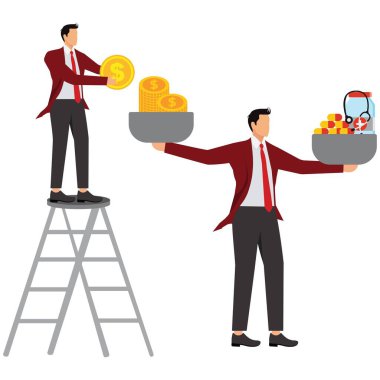 Haplar, ölçekte para ve tahterevalli ağırlığında bir dolar. İlaç, para, uyuşturucu, maliyet, fiyat ve sağlık kavramı.