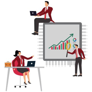 İş Ağı Kavramı, veri analizi ve teknoloji kavramı tasarımı.