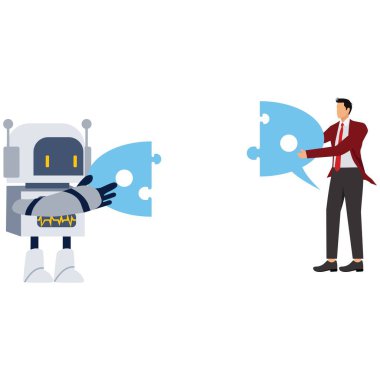 İş Adamı ve Robot Kolektif Fikirler