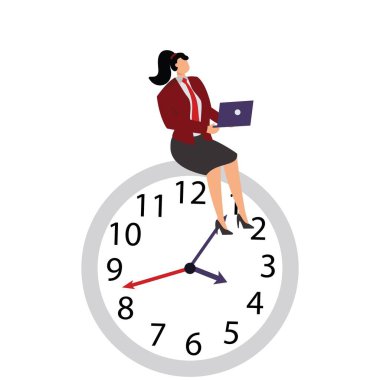 İş kadını ve zaman, acil, başarı, iş, iş finans ve endüstri