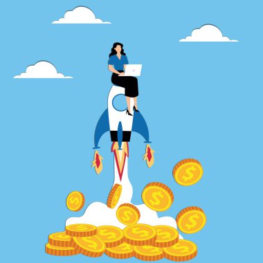 Kadın bozuk para yığınlarından roket gibi fırlıyor.