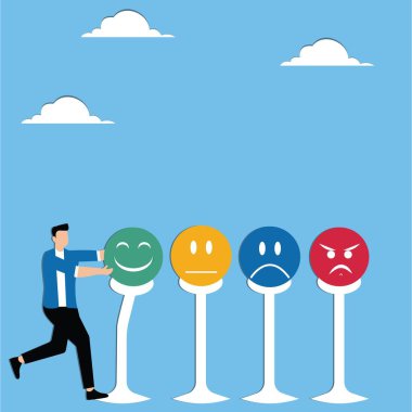 Adam üzgün emojileri olumlu olanlara çevirmek istiyor.