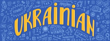 Ukraynaca karalama pankartı.