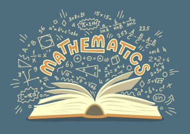 Matematik. Ders kitabını harf ve karalama ile aç.