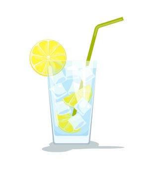 Bir bardak limonlu su.