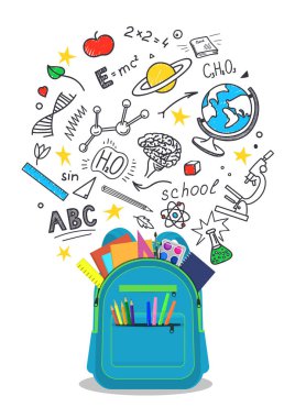 Okul çantasındaki karalamaları aç. 