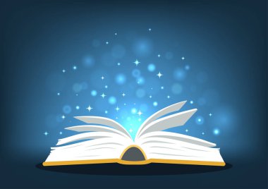 kitap ile sihirli ışıkları açın.