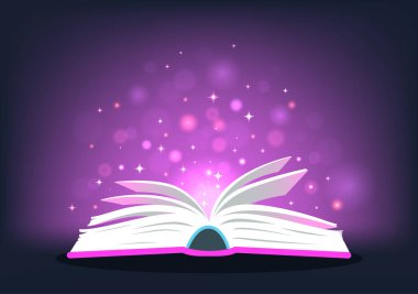 sihirli ışıkları ile sihirli kitap.