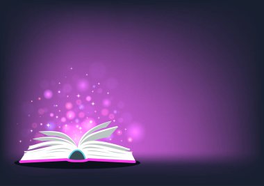 sihirli ışıkları ile sihirli kitap.