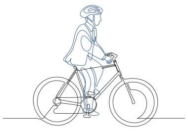 Kasklı adam bisiklete biniyor.. 