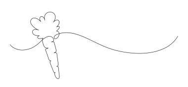 Havuç. Sürekli çizgi çizimi. 