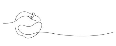 Elma. Sürekli çizgi çizimi. 