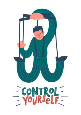 Control yourself. Psychology concept. clipart