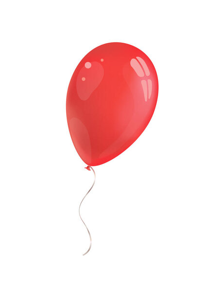 красный шарик на белом фоне