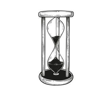 Kum saati çizilmiş kum saati çizimi kullanarak geri sayım zamanlayıcısı