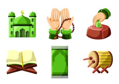 Mini Set Ramazan Kareem Simgesi, Müslüman Kutlaması.