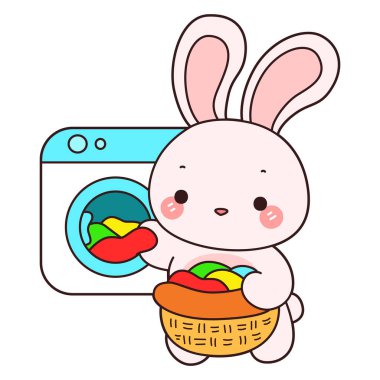 Şirin tavşan ikonu. Günlük aktivitelerde komik tavşan..