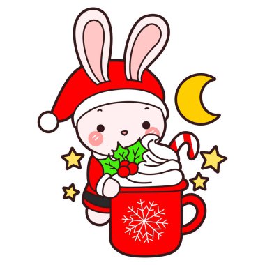 Şirin tavşan ikonu. Günlük aktivitelerde komik tavşan..