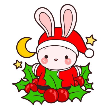 Şirin tavşan ikonu. Günlük aktivitelerde komik tavşan..