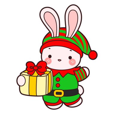 Şirin tavşan ikonu. Günlük aktivitelerde komik tavşan..