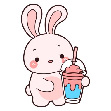 Şirin tavşan ikonu. Günlük aktivitelerde komik tavşan..