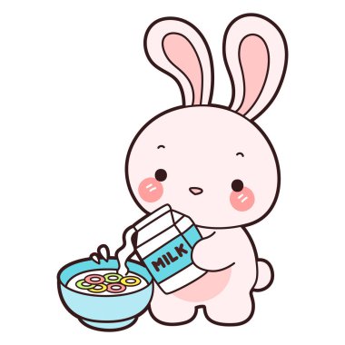 Şirin tavşan ikonu. Günlük aktivitelerde komik tavşan..