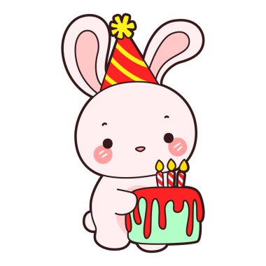 Şirin tavşan ikonu. Günlük aktivitelerde komik tavşan..